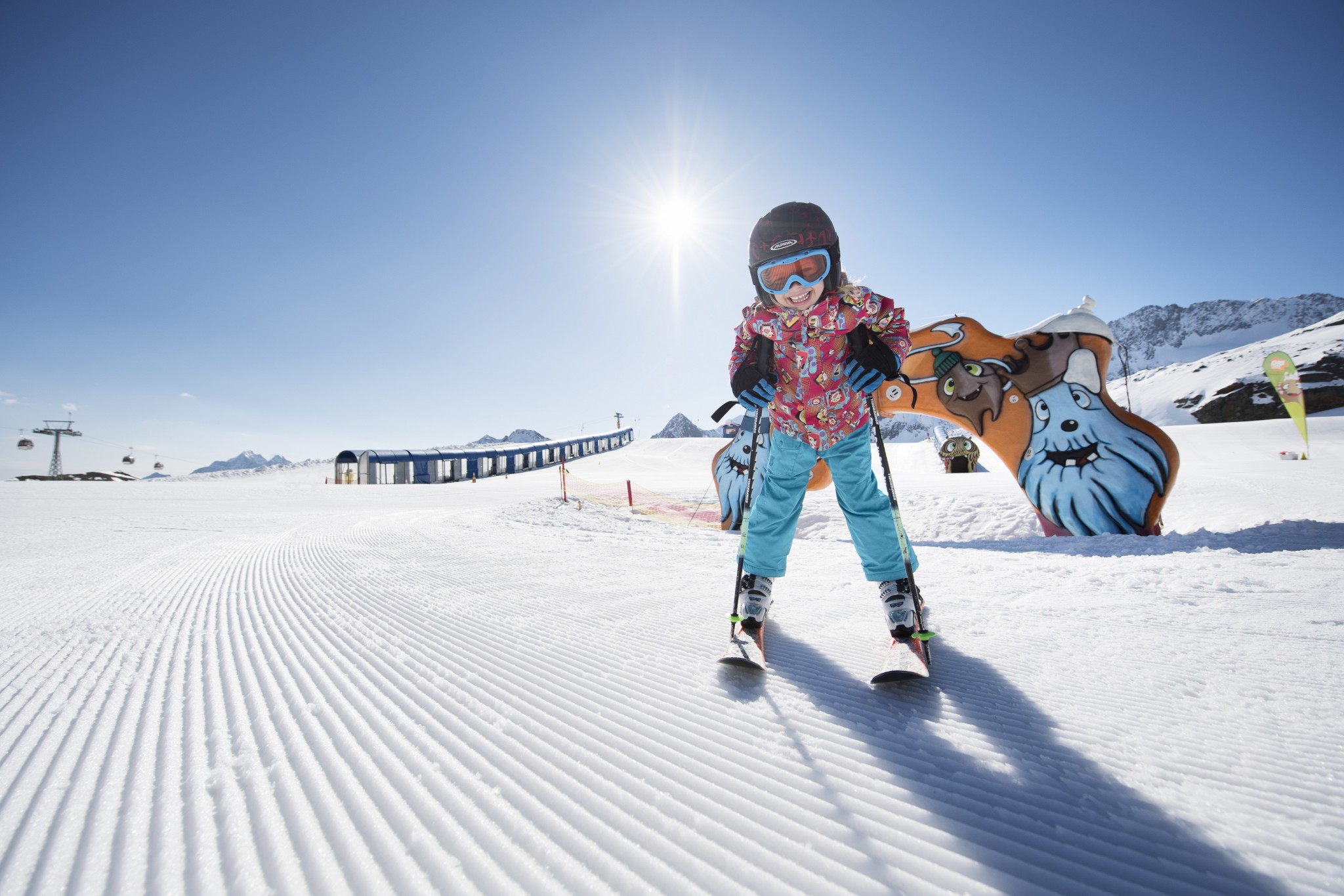Skifahren mit Kindern, Stubaital