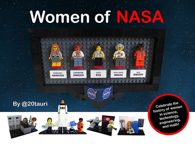 Noch sind sie nur ein Modell: diese 5 Wissenschaftlerinnen der NASA wird es bald als LEGO Figuren geben.