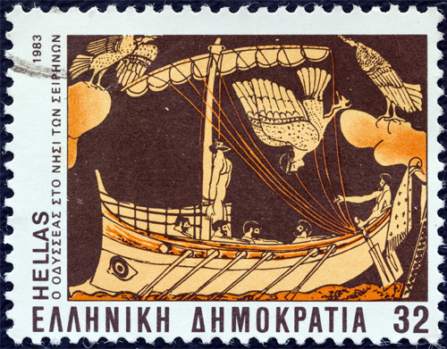 Odysseus auf einer Briefmarke. Bildcredit: istock.com